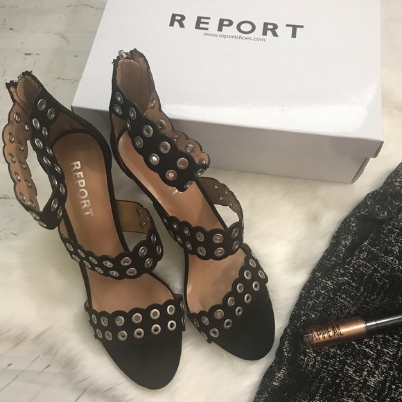 NWT Report Black Hardware Apollo Zipper Heels - Picture 2 of 8